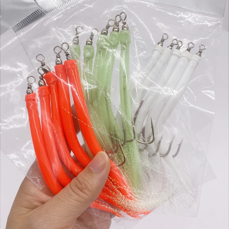 Fishing Hook Offset - 1/5개입 코드피쉬 낚시 장어 튜브 지그