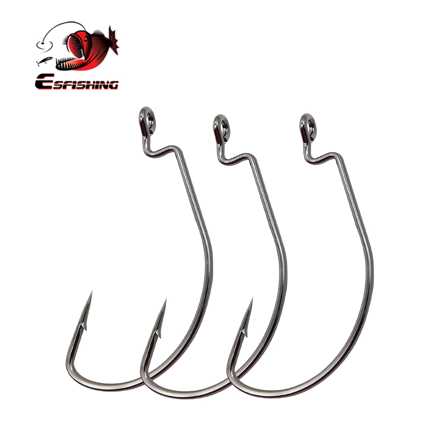 Fishing Hook Offset - ESFISHING 오프셋 훅 탄소강 낚시 바늘