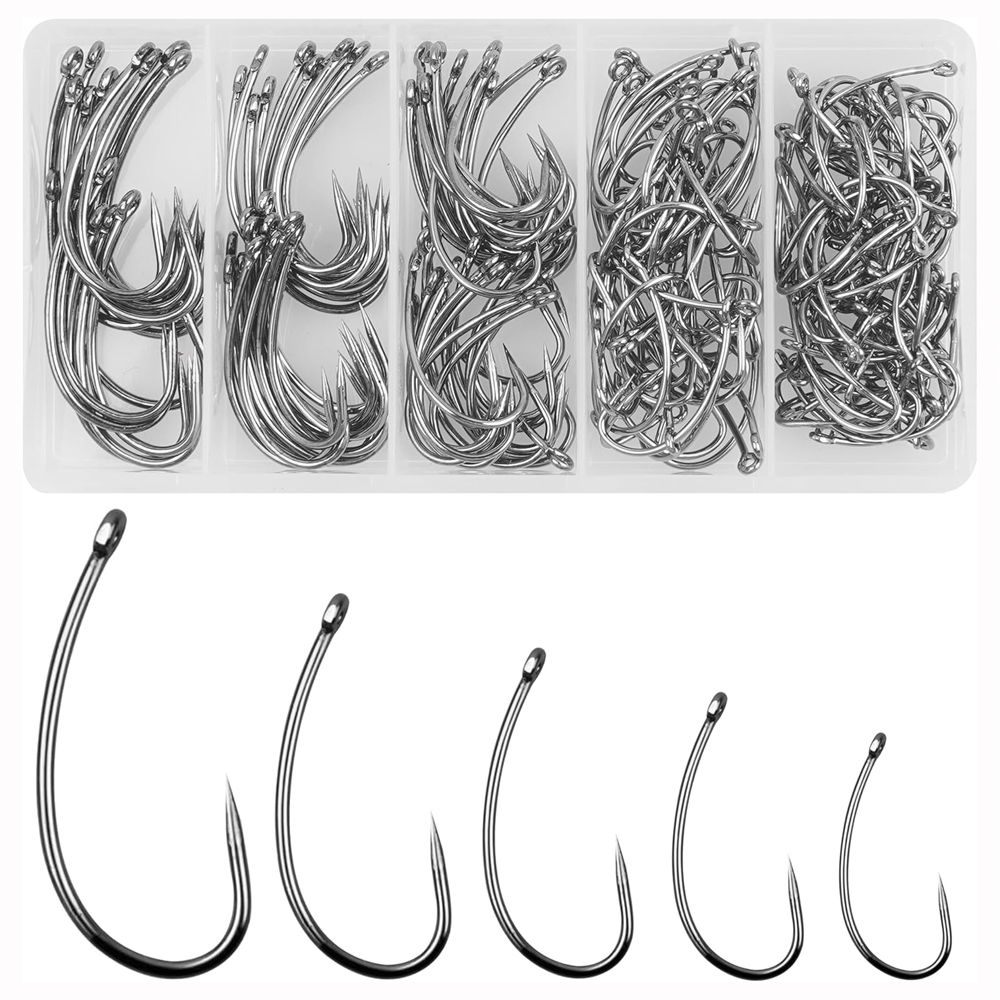 Fishing Hook Circle - 바블리스 낚시 후크 키트, 곡선 생크