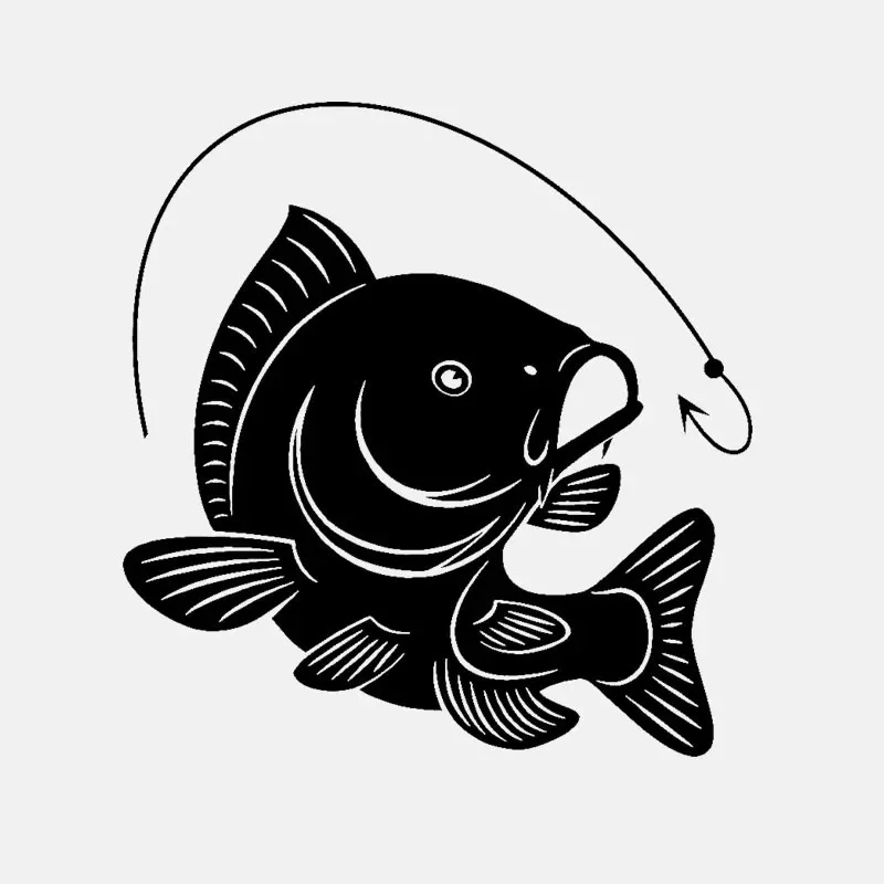 Fishing Hook - 잉어 낚시 후크 데칼 장식 아트