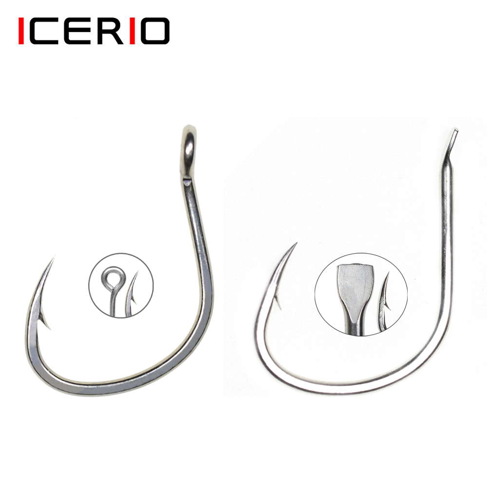 Fishing Hook Barbless - ICERIO 10PCS 무광택 주석 코팅 부식
