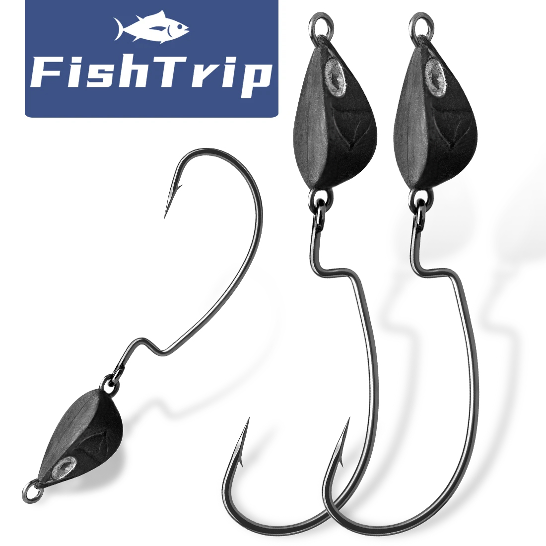 Fishing Hook Weedless - FishTrip 10Pcs 지그 헤드 낚시 후크