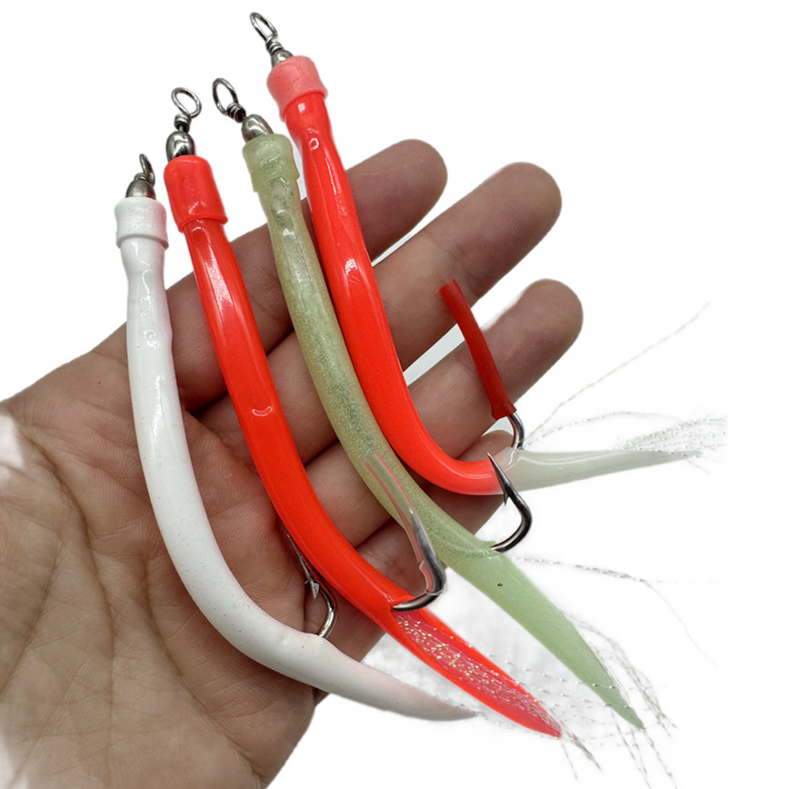 1/5개입 코드피쉬 낚시 장어 튜브 지그 미끼 샹크 오 - Fishing Hook Offset 리뷰 및 가격