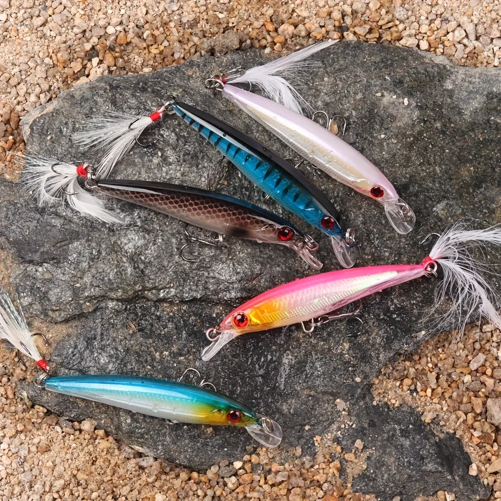 레이저 3D 눈 바이오닉 미노우 낚시 미끼 5개/박스  - Fishing Hook 리뷰 및 가격