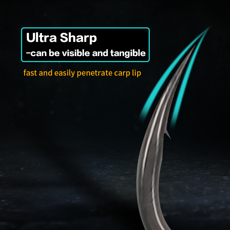 잉어 낚시 후크 긴 생크 마이크로 가시 크기, PTFE - Fishing Hook Barbless 리뷰 및 가격