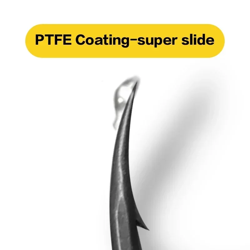 곡선 긴 생크 부리 포인트 PTFE 코팅 잉어 낚시 후 - Fishing Hook Barbless 리뷰 및 가격