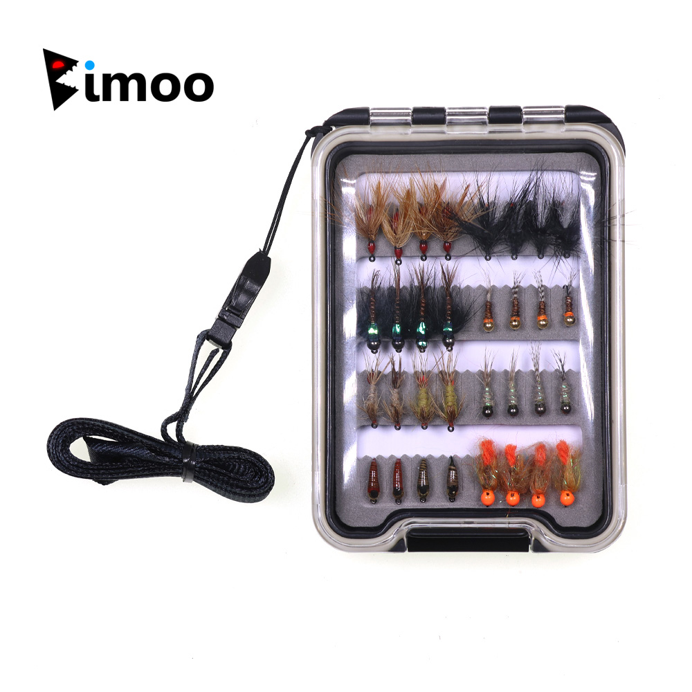 32개 님프 플라이 키트 송어 낚시 플라이 루어 미끼  - Fishing Hook Barbless 리뷰 및 가격