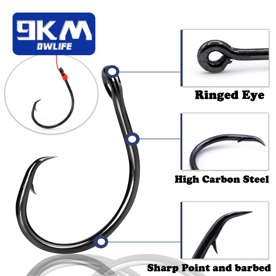 9KM 25-50개입 인라인 와이드 갭 서클 훅, 비오 - Fishing Hook Circle 리뷰 및 가격