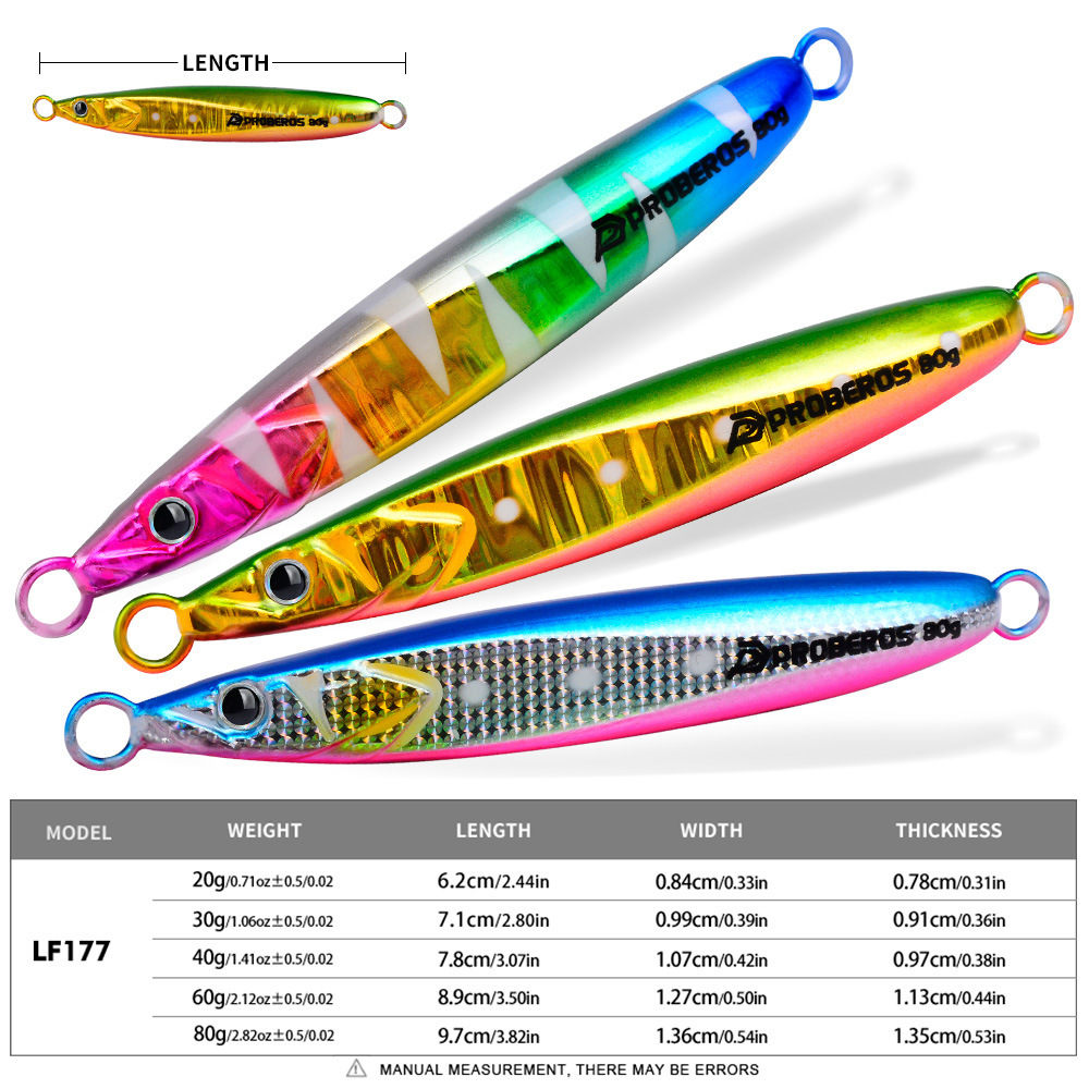 LHFSH 발광 금속 지그 낚시 루어 하드 베이트 20 - Fishing Hook Treble 리뷰 및 가격