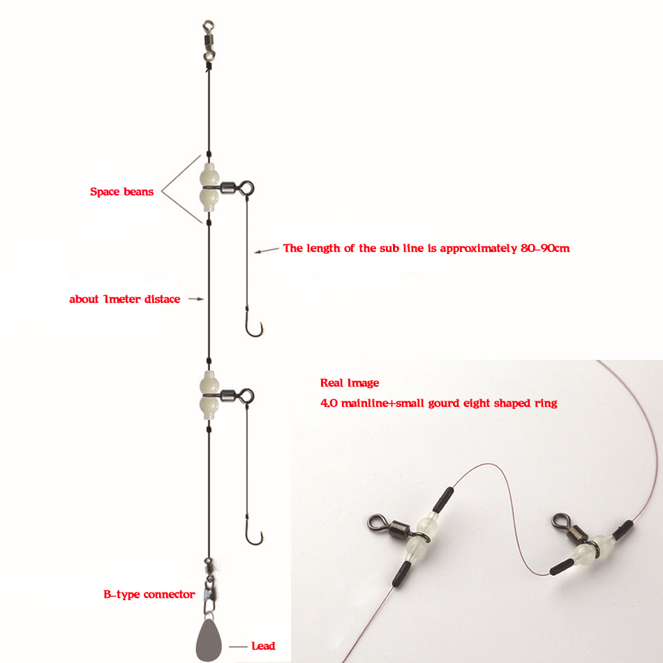 MNFT 100Pcs 빛나는 3 웨이 내구성 낚시 회전 - Fishing Hook Size 리뷰 및 가격