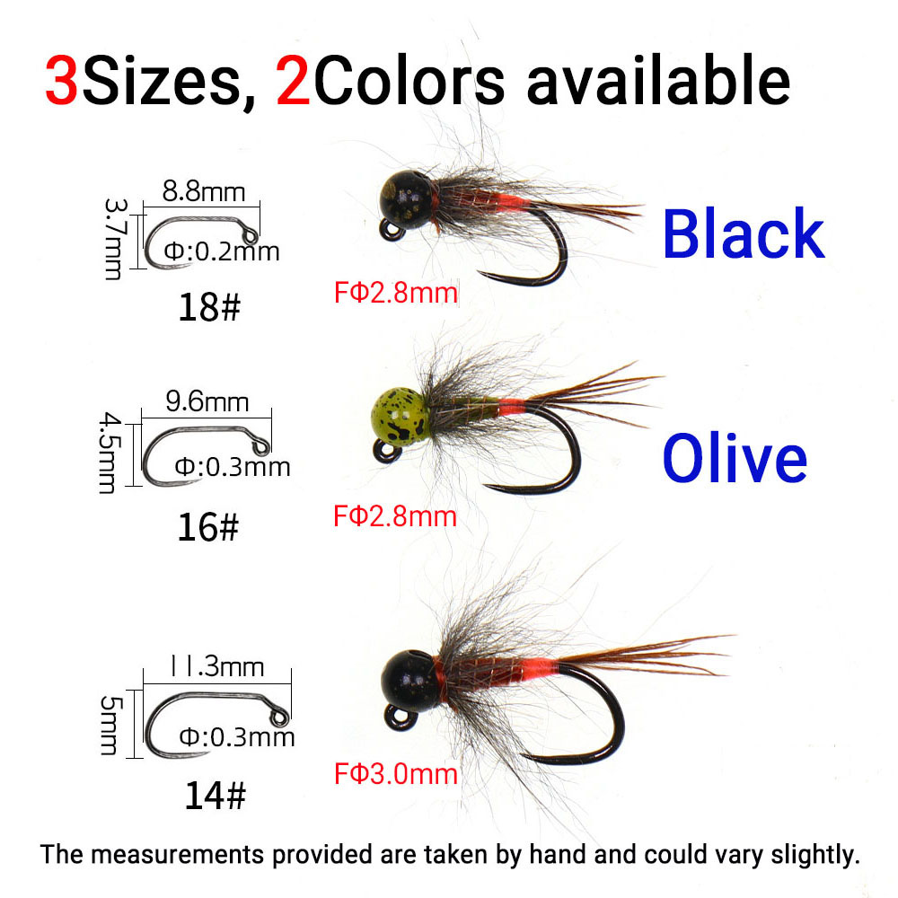 6개입 지그 텅스텐 비드 헤드 님프 유로 님프 빠른 침 - Fishing Hook Barbless 리뷰 및 가격