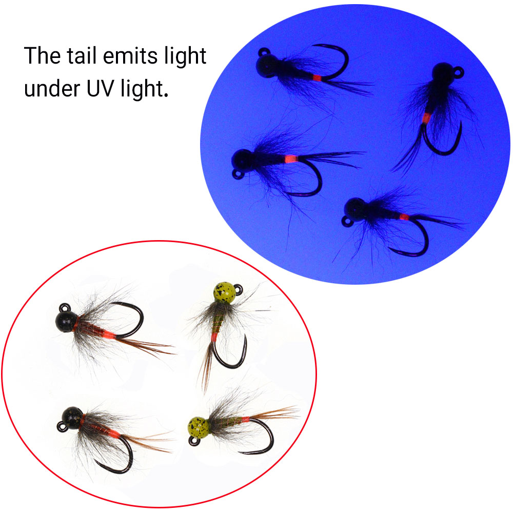 6개입 지그 텅스텐 비드 헤드 님프 유로 님프 빠른 침 - Fishing Hook Barbless 리뷰 및 가격
