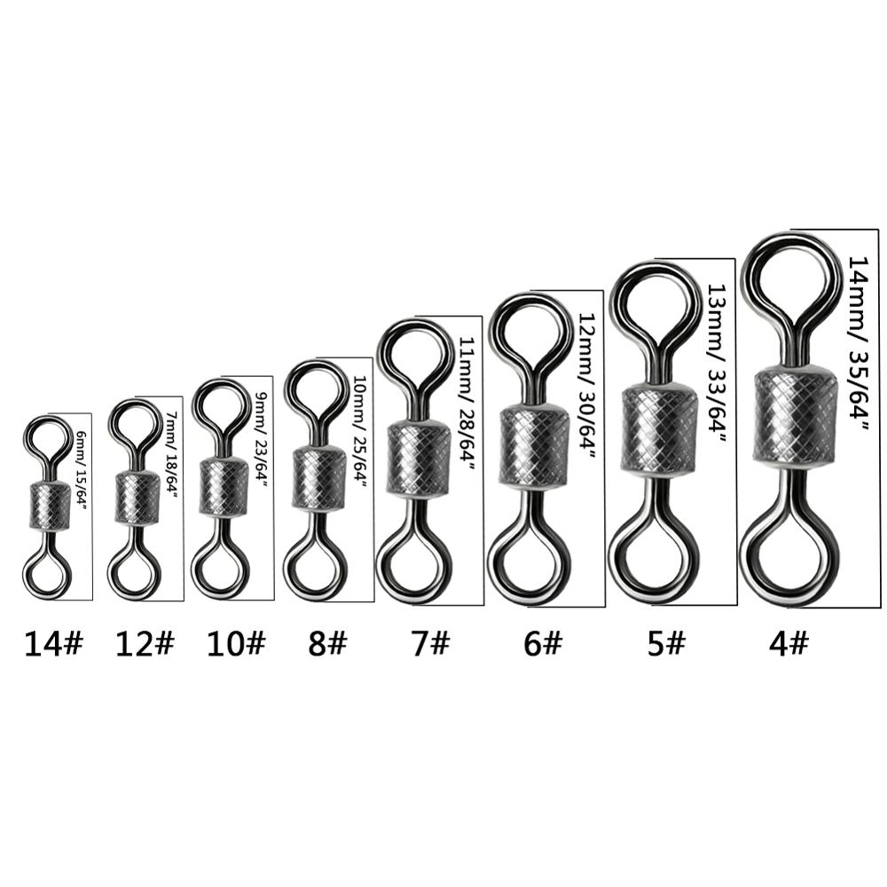 50-100 개/상자 낚시 회전 4 #-14 # 크기  - Fishing Hook Circle 리뷰 및 가격