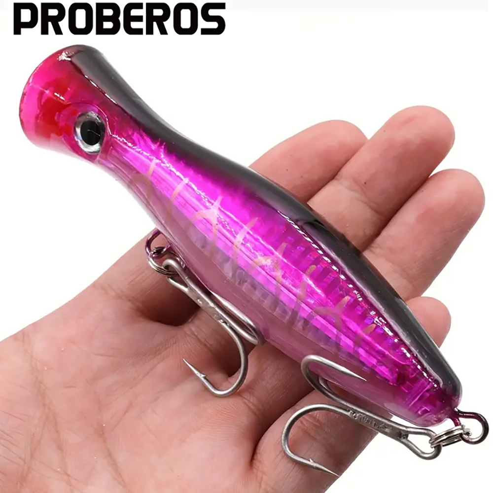 PROBEROS 1pc 13cm 43g 포퍼 낚시 미끼 - Fishing Hook Treble 리뷰 및 가격