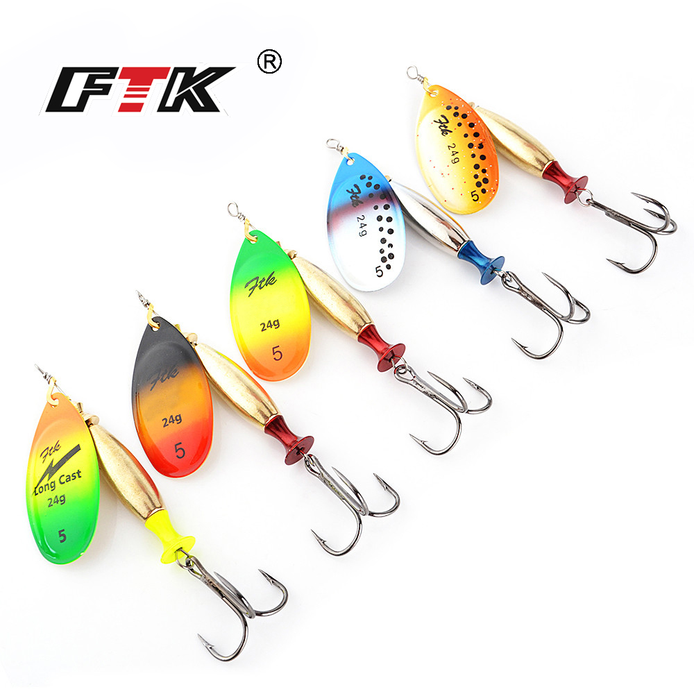 FTK 18g 24g 스피너베이트 하드 스푼 배스 루어 - Fishing Hook Treble 리뷰 및 가격