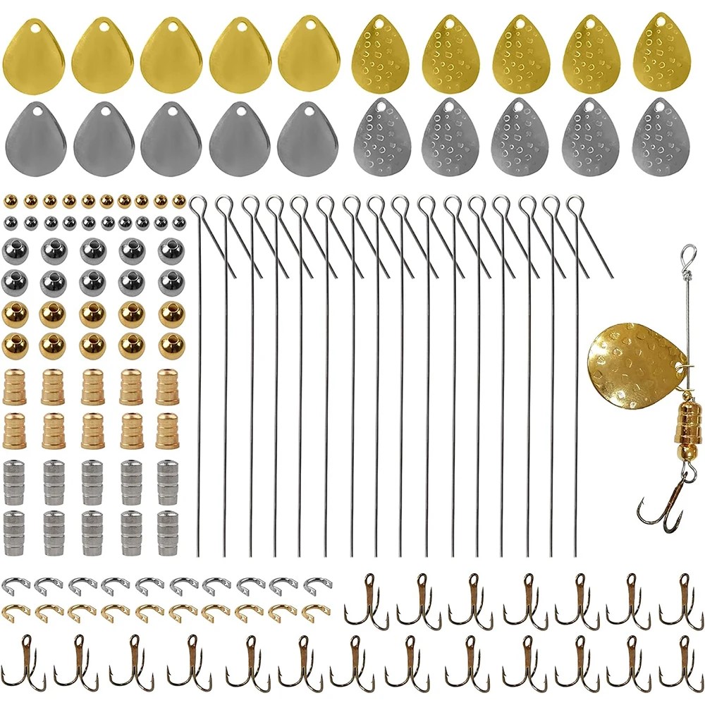 140Pcs 낚시 미끼 만들기 키트 낚시 숟가락 장비  - Fishing Hook Treble 리뷰 및 가격