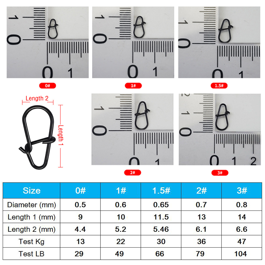 50Pcs 크랭크베이트 스냅 스테인레스 스틸 듀오 잠금 - Fishing Hook Stainless Steel 리뷰 및 가격