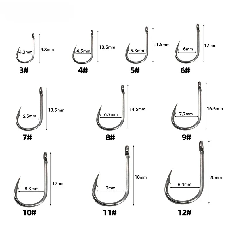 50-1600개/박스 낚시 바늘 탄소강 강력하고 날카로 - Fishing Hook Circle 리뷰 및 가격