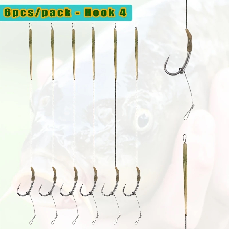 6개입 레디메이드 블로우백 헤어리그 - 합금강 PTFE - Fishing Hook Size 리뷰 및 가격
