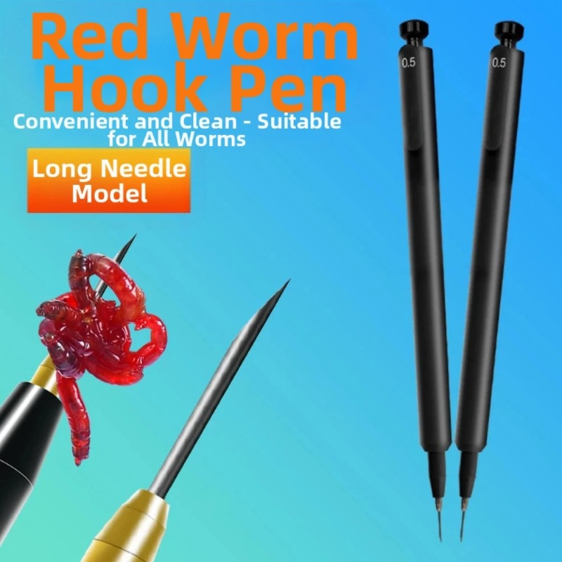 2개입 레드 웜 미끼 장치, 낚시 바늘 사이즈 4~7용 - Fishing Hook Size 리뷰 및 가격