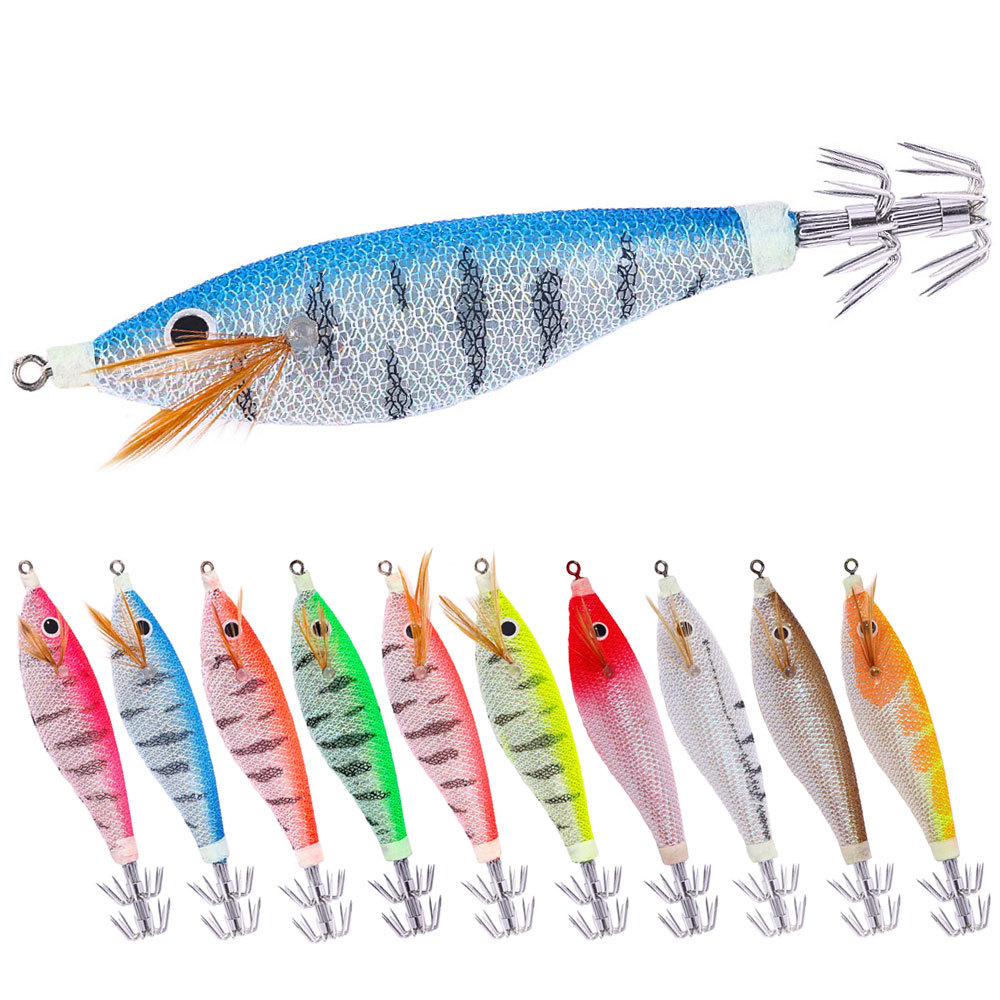 발광 전자 새우 지그 세트 바닷물용 이중 줄 오징어 헤 - Fishing Hook Weedless 리뷰 및 가격