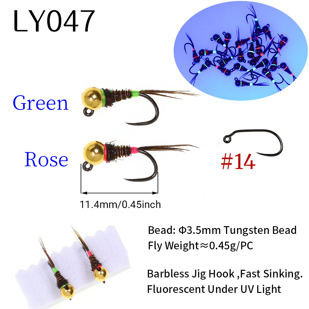 6개입 고속 침강 퍼디곤 유로 님프 웨트 플라이 낚시  - Fishing Hook Barbless 리뷰 및 가격