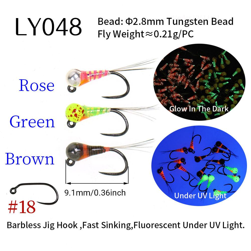 6개입 고속 침강 퍼디곤 유로 님프 웨트 플라이 낚시  - Fishing Hook Barbless 리뷰 및 가격