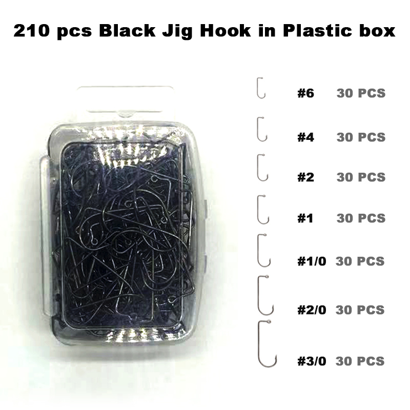 Ady길 DIY 낚시 210 개 블랙 지그 후크 라운드 - Fishing Hook Jig 리뷰 및 가격